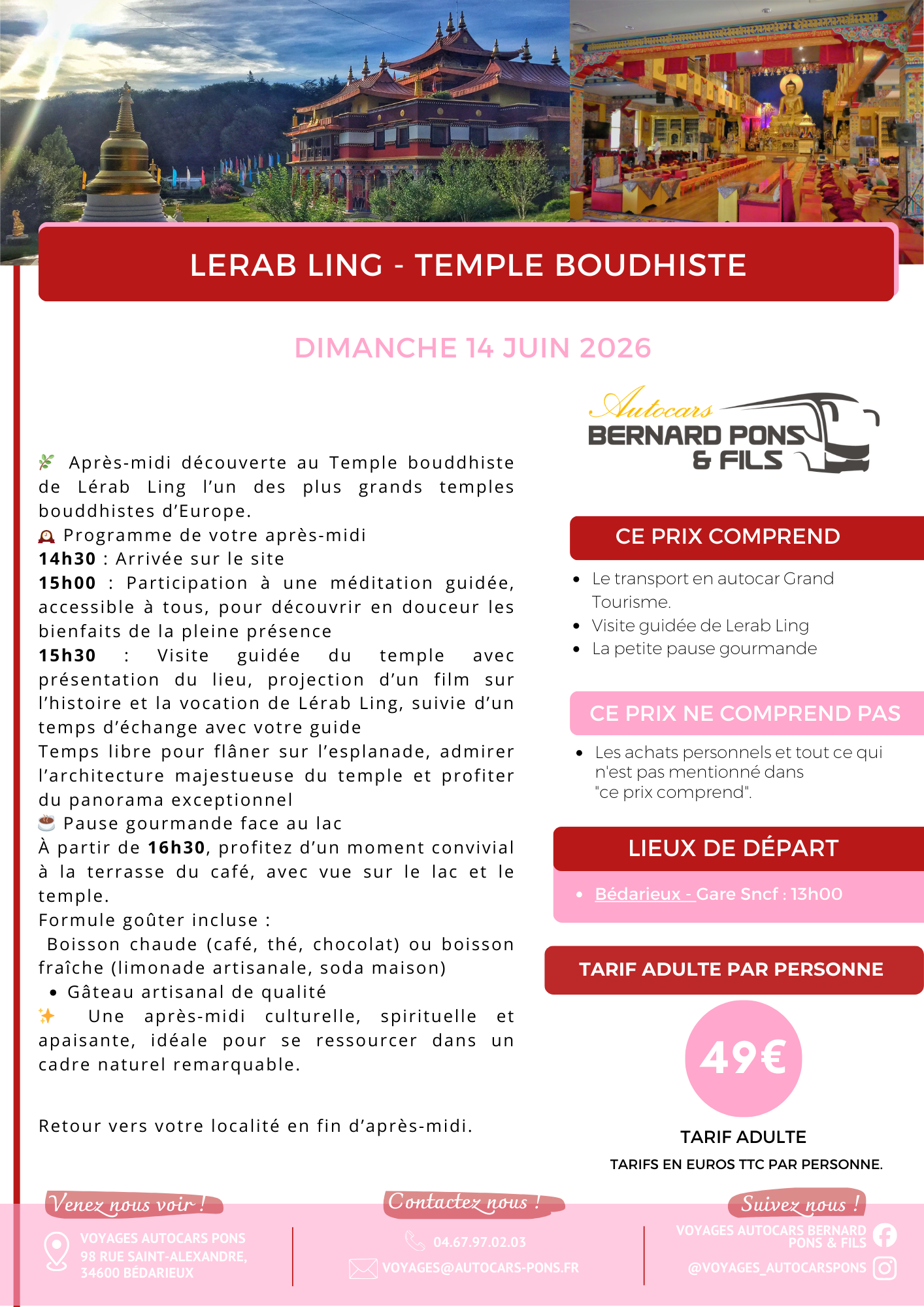 LERAB LING - TEMPLE BOUDHISTE